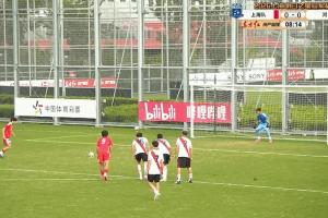 先下一城！吕孟洋第8分钟点射破门，上海U17以1-0领先河床