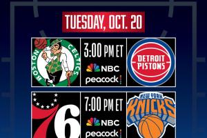 10月21日开赛夜！NBA官方：揭幕战76人VS尼克斯、雷霆VS马刺