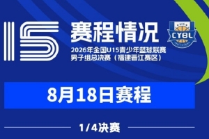 明日赛程公布｜2026年全国U15青少年篮球联赛男子组总决赛1/4决赛