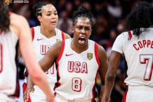 大胜对手52分晋级世界杯四强！美国女篮108-56击败匈牙利