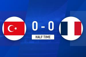 半场-法国暂0-0土耳其 居莱尔染黄 双方半场机会寥寥总计仅2射正