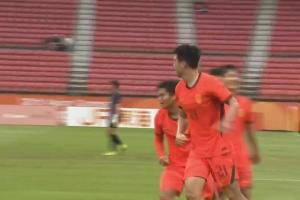 这集我看过！U23亚洲杯国足3-0越南，为球队打入首球的也是彭啸